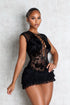 Beat Night Burnout Mesh Dress