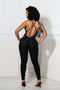 Archives Ribbed Open Back Jumpsuit