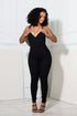 Archives Ribbed Open Back Jumpsuit