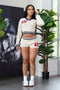 10 Out Of 10 Knit Collared Top & Shorts SET