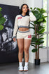 10 Out Of 10 Knit Collared Top & Shorts SET