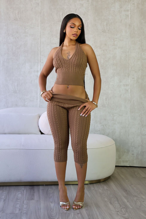 Calm Touch Knit Top & Capri SET