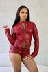 Dominance Duo PU Jacket & Shorts SET