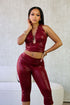 Linea U Cut Halter & Capri SET