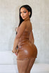 Big On Trouble PU Skirt SET