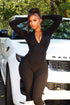 Stretch Fit Gym Ribbed Jumpsuit