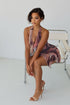 Avila Mesh Print Halter Dress