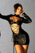 Fearless Cut PU Mini Dress