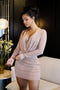 Maelle Long Sleeve Glitter Dress