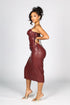 It’s Faux Leather Weather Midi Dress