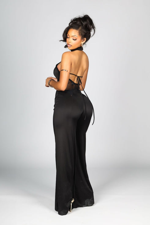 Fabulous Mesh Contrast Jumpsuit