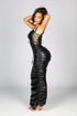 Vicksburg Faux Leather Ruched Maxi Dress