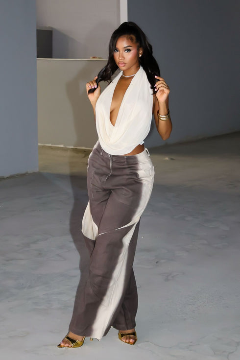 Canvas Mist Airbrushed Baggy Pants