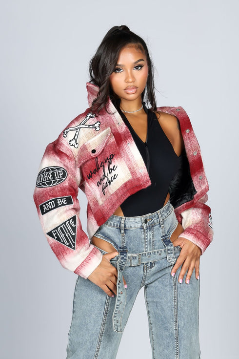 Rule The Streets Fuzzy Cropped Jacket