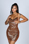 Liora Leopard Foil Mini Dress