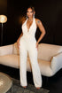 Novara Rhinestone Cowl Neck Jumpsuit