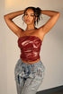 Sleek Spicy PU Tube Top