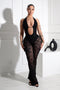Laylin Halter Lace Cutout Jumpsuit