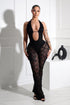 Laylin Halter Lace Cutout Jumpsuit
