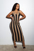 Molten Metallic Halter Midi Dress
