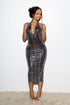Spotlight Stealer Rhinestone Midi Dress