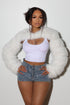 Polar Halo Faux Fur Bolero Jacket