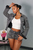 Opulent Rhinestone Denim Shorts