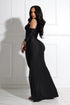 Montana Nylon Metal Chain Maxi Dress