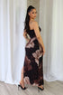 Miley Mesh Floral Tube Maxi Dress
