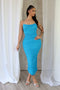 Alyssa Mesh Ruched Midi Dress