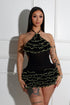 Sayaka Ruffled Halter Neck Mini Dress