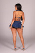 Pop Dat Denim Bra Top & Skirt SET