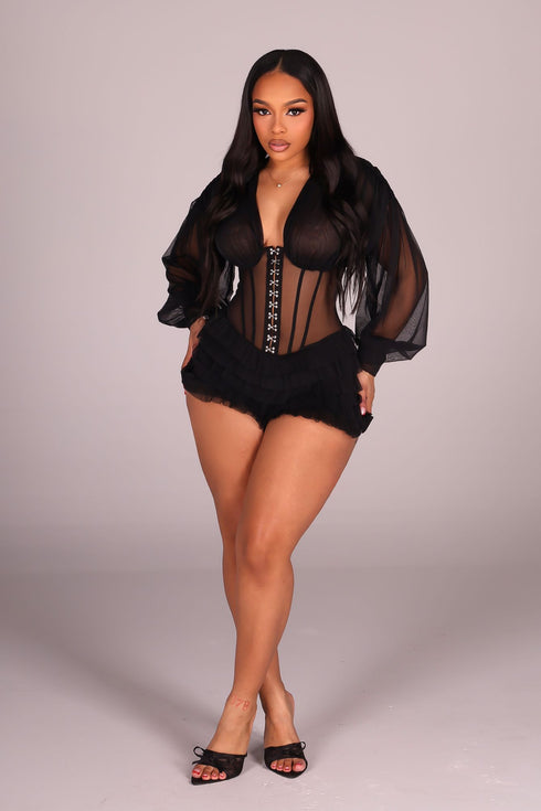 Valeria Corset Tulle Mini Dress