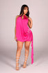 Nessy Drape Halter Mini Dress