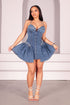 Maribel Pearl Denim Mini Dress