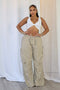 Cecelia Zip Detail Baggy Cargo Pants
