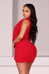 Merlot Deep Rouge Midi Dress