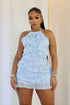 Corinn Ruffle Halter Neck Mini Dress