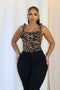 Catelyn Mesh Leopard Corset Bustier Top