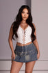 Raven Lace Up Halter Top