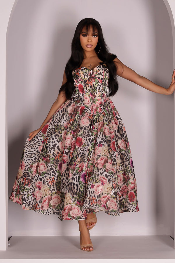 Gilded Predator Maxi Dress