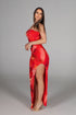 Ruby Stone Slit Maxi Dress