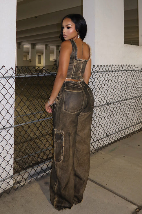 Arlo Cotton Twill Corset & Pants SET