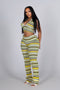 Malibu Stripe Knit Top & Pants SET