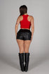 Onyx Curve Faux Leather Shorts