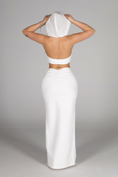 Xanthe Hooded Cutout Midi Dress