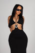 Xanthe Hooded Cutout Midi Dress