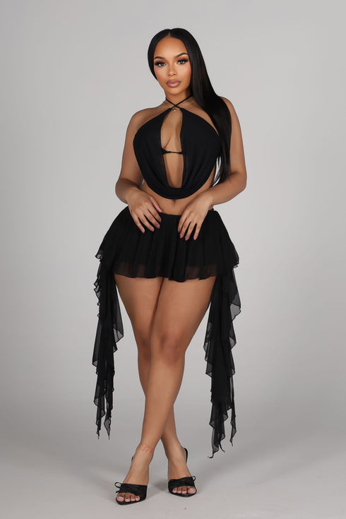 Azula Sheer Top & Skirt SET