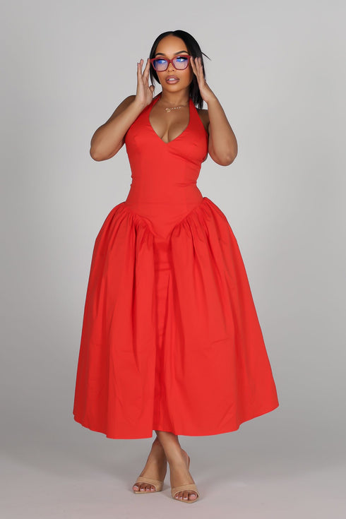 Ophelia Red Princess Maxi Dress