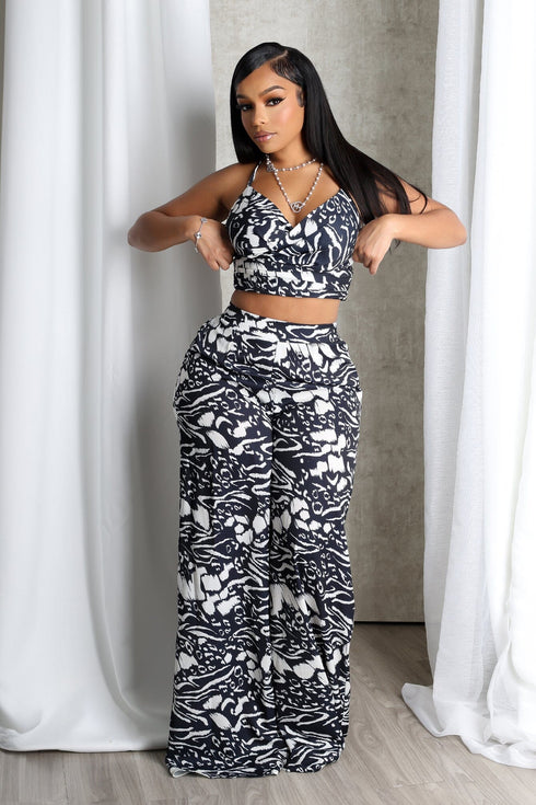 Michiko Printed Tank Top & Pants SET